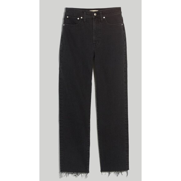 Madewell Perfect Vintage Straight Jeans Womens 28 Black High Rise Classic Casual - Picture 2 of 15